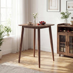 Costway 3 PCS Counter Height Kitchen Table with 2 Bar Stools, Fabric Upholstered Seats