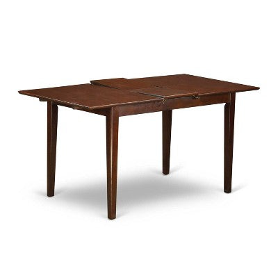 Rectangle Kitchen Table Set - 3Pc Dining Table with Chairs, Firebrick Red, 48/60 Inch