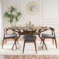 Christopher Knight Home Brevard Mid Century Modern Fabric Upholstered 5 Piece Dining Set