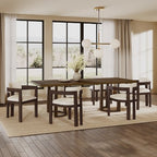 Christopher Knight Home Arkenis 7 Piece Rubberwood Upholstered Dining Set