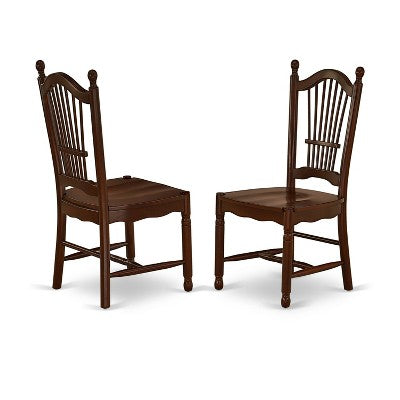 HomeStock ANDO5 MAH W 5 Piece Round Dining Set Mahogany