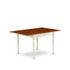 HomeStock Real Wood Dining Table Set Buttermilk Cherry Finish Modern