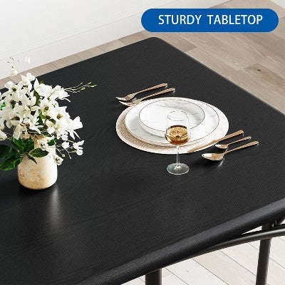 Dining Table Set for 4, Kitchen Table with Chairs, Rectangular Wood Dining Room Table with Upholstered Bench for Small Space, Dinner, Apartment