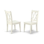 HomeStock 5-Piece Linen White Finish Solid Wood Top Dining table with 4-Chairs