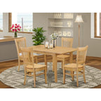 HomeStock Dropleaf Dining Table Set Kitchen Dining Black Cherry