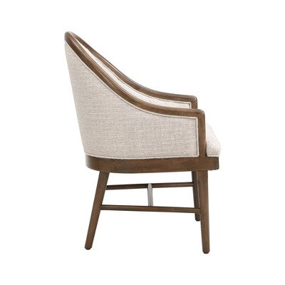Christopher Knight Home Thiago Modern 7 Piece Rubberwood Dining Set with Curved Backrest and Oval Table