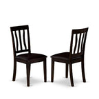 5-Piece Cappuccino Solid Wood Top - Dining Room Set - Seats 4