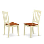 HomeStock Dining Set Kitchen Table And Chairs Buttermilk Cherry Finish