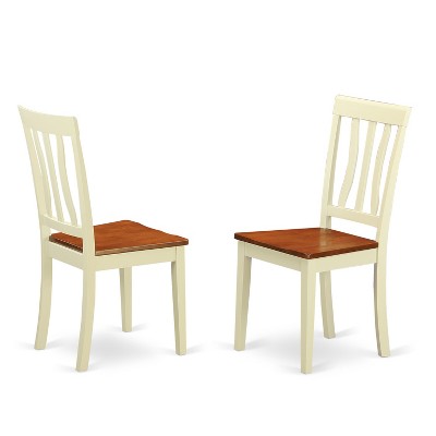 HomeStock Dining Set Kitchen Table And Chairs Buttermilk Cherry Finish