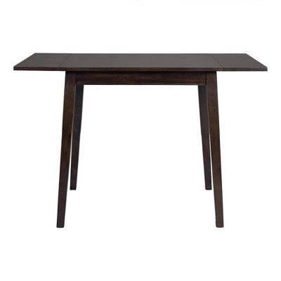 3 Piece Expandable Dining Set with 2 Upholstered Chairs, Wood Dining Table with Drop Leaf for Small Place
