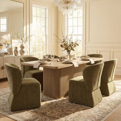 Christopher Knight Home Yutthana Modern 7 Piece Wooden and Metal Dining Set with Upholstered Chairs