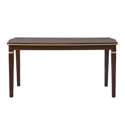 Retro 6 Pieces Kitchen Dining Table Set, Rectangular Table and 4 High-Back Tufted Chairs & Bench, Wood Dining Room Table Set for 6