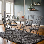 Norfolk Walnut Finish Round 5-Piece Dining Set - INSPIRE Q