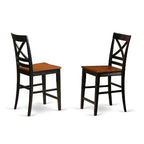 Kitchen Counter Height Set - 5 Piece Table & Chairs - Modern Dining Room Furniture - Black Cherry Finish
