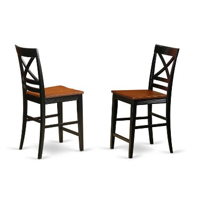 Kitchen Counter Height Set - 5 Piece Table & Chairs - Modern Dining Room Furniture - Black Cherry Finish