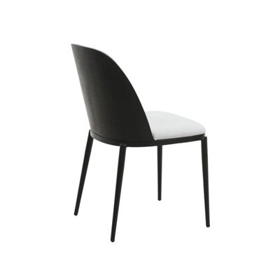 LeisureMod Tule 7-Piece Dining Set in Steel Frame with 6 Upholstered Seat Dining Chairs and 71 Oval Dining Table with Wood Tabletop