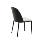 LeisureMod Tule 7-Piece Dining Set in Steel Frame with 6 Upholstered Seat Dining Chairs and 71 Oval Dining Table with Wood Tabletop
