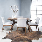 Christopher Knight Home Kwame Mid Century Modern Fabric Upholstered 5 Piece Dining Set