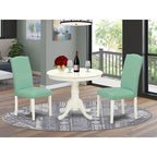 HomeStock Round Kitchen Table & Chairs Dinette Set Mid-Century Style