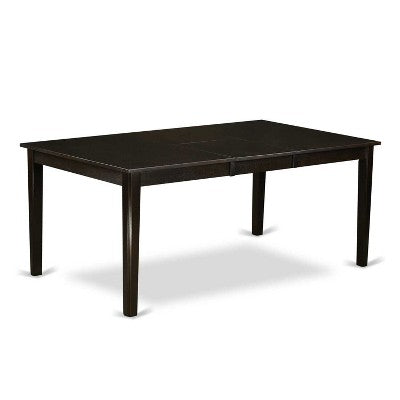 Gothic Glamour Dining Set - Table with Leaf & 6 Chairs - Elegant Cappuccino Finish