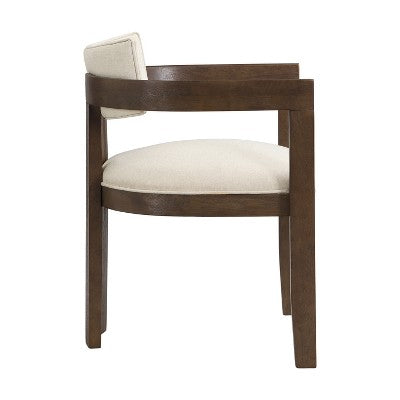 Christopher Knight Home Shankar Modern 5 Piece Round Dining Table Set with Rubberwood Upholstered Chairs