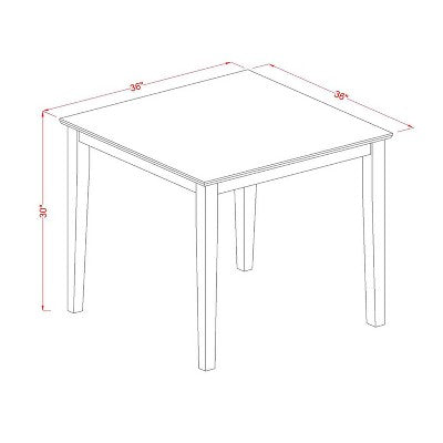 Dinette Set 3 Piece - Table & 2 Dining Chairs - Linen White Finish