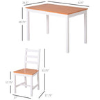Dining Table Set for 4, 5 Piece Modern Kitchen Table and Chairs, Solid Wood Dining Room Set for Small Spaces, Breakfast Nook