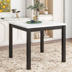 GDFStudio Danielle Modern 5 Piece Rubberwood Counter Height Dining Table Set with Velvet Upholstered Chairs
