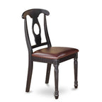 HomeStock 5-Pc Black Finish Solid Wood Top - Dining Room Set - Seats 4