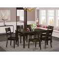 HomeStock Rectangle Kitchen Table And Chairs Dining Set Cappuccino