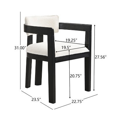 Christopher Knight Home Arkenis 7 Piece Rubberwood Upholstered Dining Set