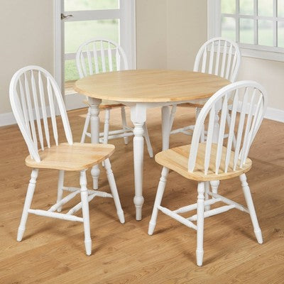 5pc Double Drop Leaf Dining Set Wood - Buylateral