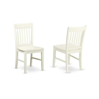 HomeStock 5-Pc Linen White Finish Solid Wood Top - Round Dining Room Set - Seats-4