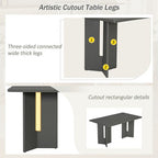 7 Piece Farmhouse Dining Table Set Dining Set for 6, 60 Kitchen Table Set with 6 Upholstered Dining Chairs - ModernLuxe