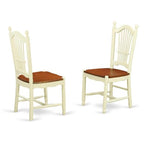 HomeStock 5-Pc Buttermilk and Cherry Solid Wood Top - Dining Room Set with Dropleaf - Seats 4