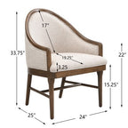 Christopher Knight Home Thiago Modern 7 Piece Rubberwood Dining Set with Curved Backrest and Oval Table