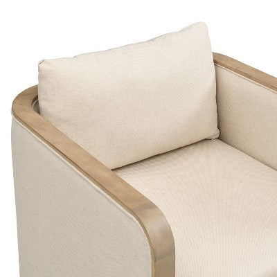 Christopher Knight Home Yao Modern 7 Piece Dining Set with Rectangular Table and 6 Rubberwood Upholstered Chairs