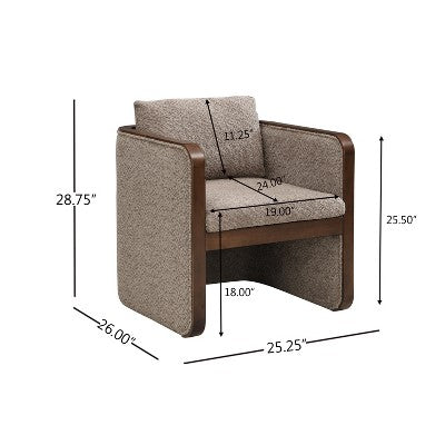 Christopher Knight Home Yao Modern 7 Piece Dining Set with Rectangular Table and 6 Rubberwood Upholstered Chairs