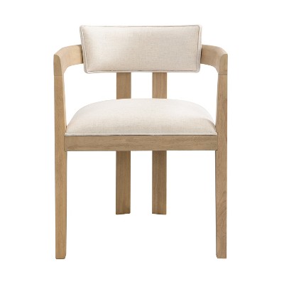 Christopher Knight Home Shankar Modern 5 Piece Round Dining Table Set with Rubberwood Upholstered Chairs