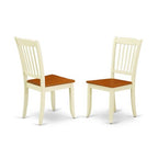 HomeStock 5-Pc Buttermilk and Cherry Solid Wood Top - Dining Room Set - Seats 4