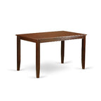 HomeStock Pub Set Counter Height Table And 6 Chairs Mahogany Finish