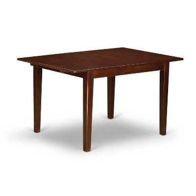 5-Piece Mahogany Finish Solid Wood Top - Dining Room Set Seats-4