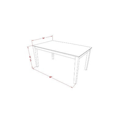 HomeStock 7-Piece Rectangle Mahogany Finish Solid Wood Top Dining Table with 6-Chairs with Cross Back