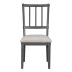 GDFStudio Agnes 5 Piece Rustic Round Dining Set with Upholstered Chairs and Curved Bench