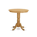 Counter Height Dining Set - 3 Piece Table & Chair Set - Small Space Kitchen Table - Oak Finish