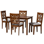 Baxton Studio Abigail Modern Fabric Wood Dining Set