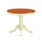 HomeStock ANCL3 Round 36 Inch Table and 2 Chair Set Buttermilk Cherry