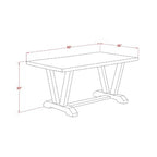 HomeStock 6-Piece Rectangle Wire Brushed Linen White Finish Solid Wood Top Dining Table with 1-Bench, 4-Chairs