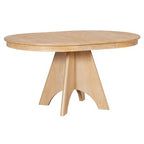 5 Piece Extendable Dining Table Set Dining Set for 4, Vintage Round Kitchen Table Set with 4 Upholstered Dining Chairs - ModernLuxe
