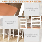 Dining Table Set for 4, 5 Piece Modern Kitchen Table and Chairs, Solid Wood Dining Room Set for Small Spaces, Breakfast Nook